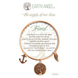 Earth Angel Bracelet - Friend Design Antique Copper, Rose Gold Color